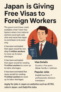 Japan Offers Free Work Visas to Foreigners in 2025